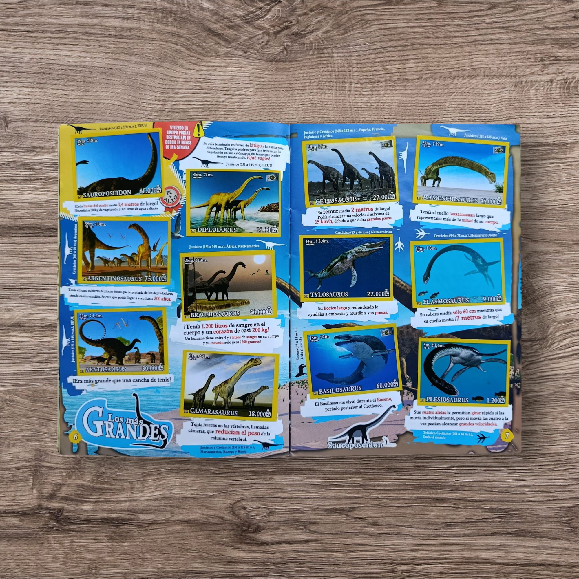 Álbum completo Dinosaurs 3D