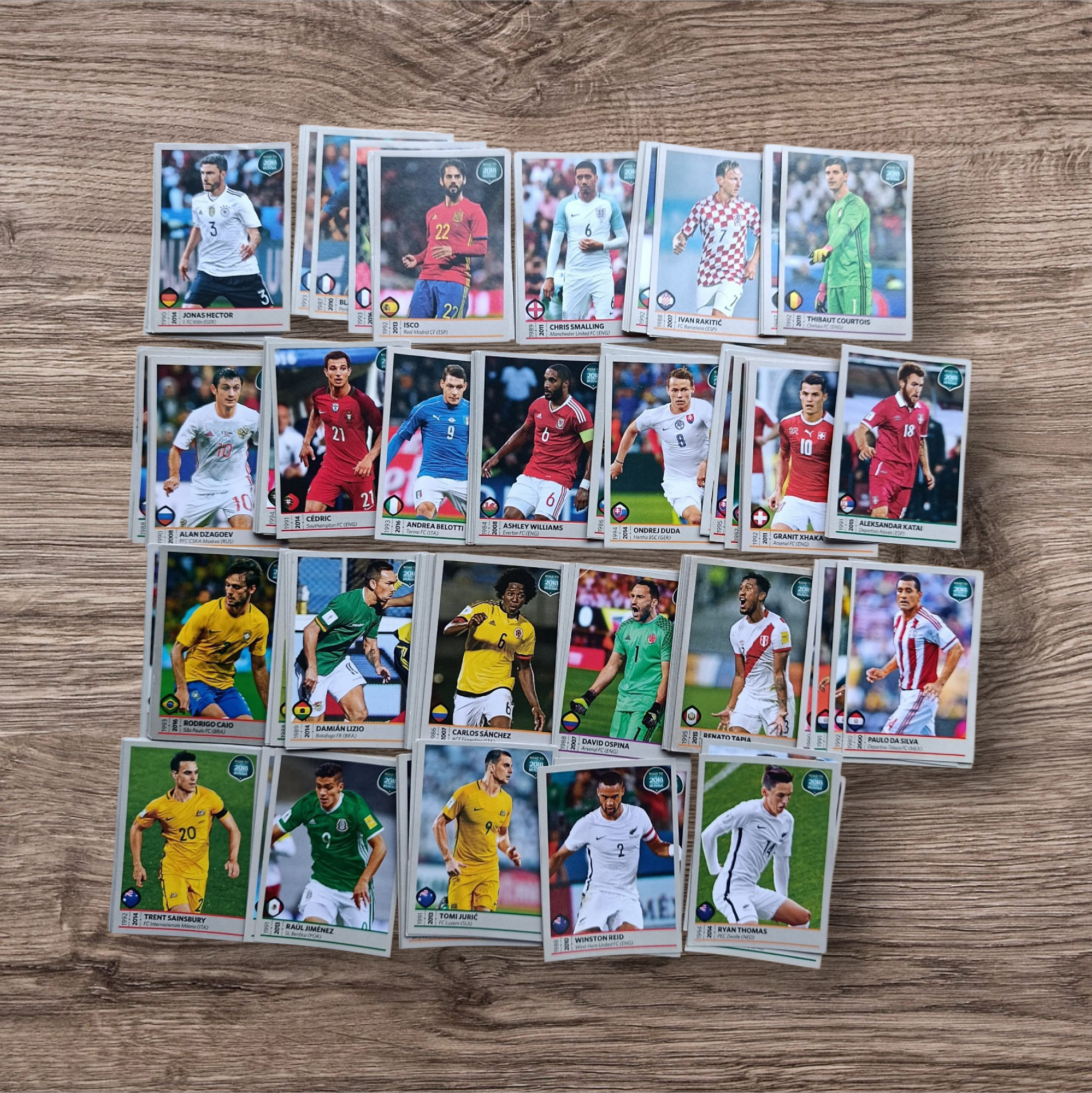 Lote 204 figuritas sin repetir Road to Rusia 2018