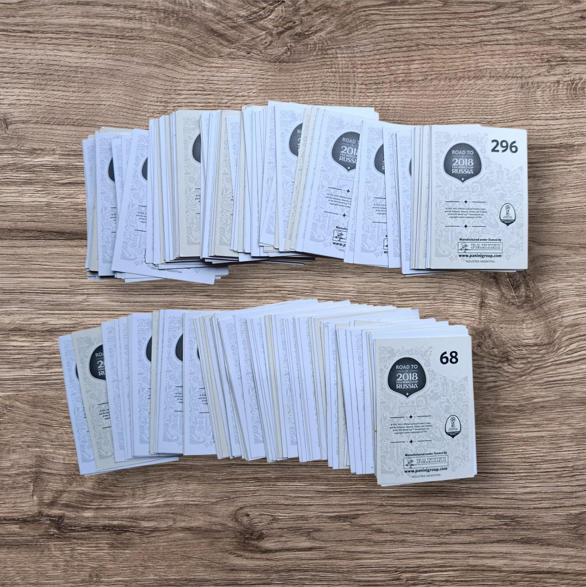 Lote 204 figuritas sin repetir Road to Rusia 2018