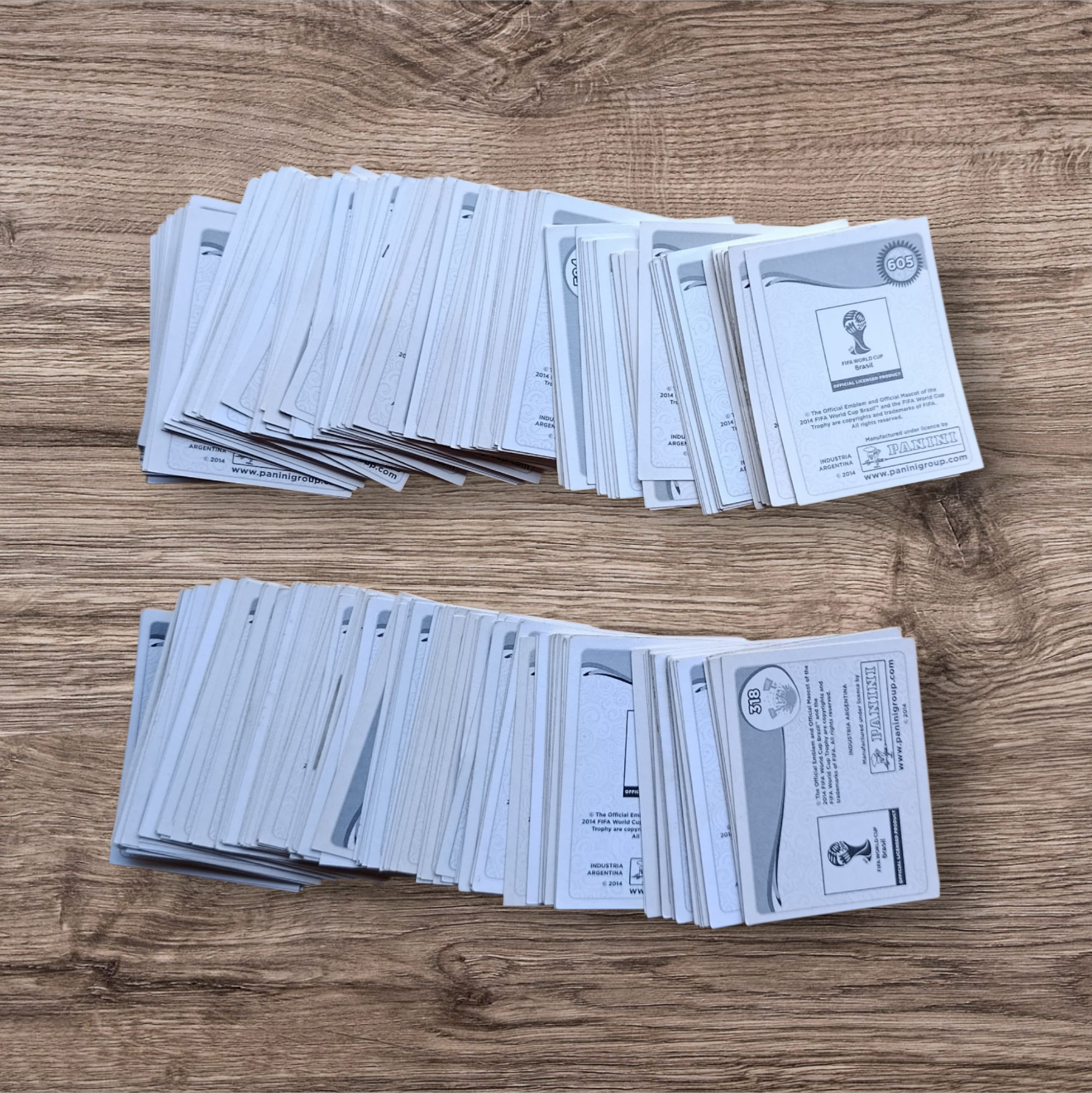 Lote 309 figuritas sin repetir Mundial Brasil 2014