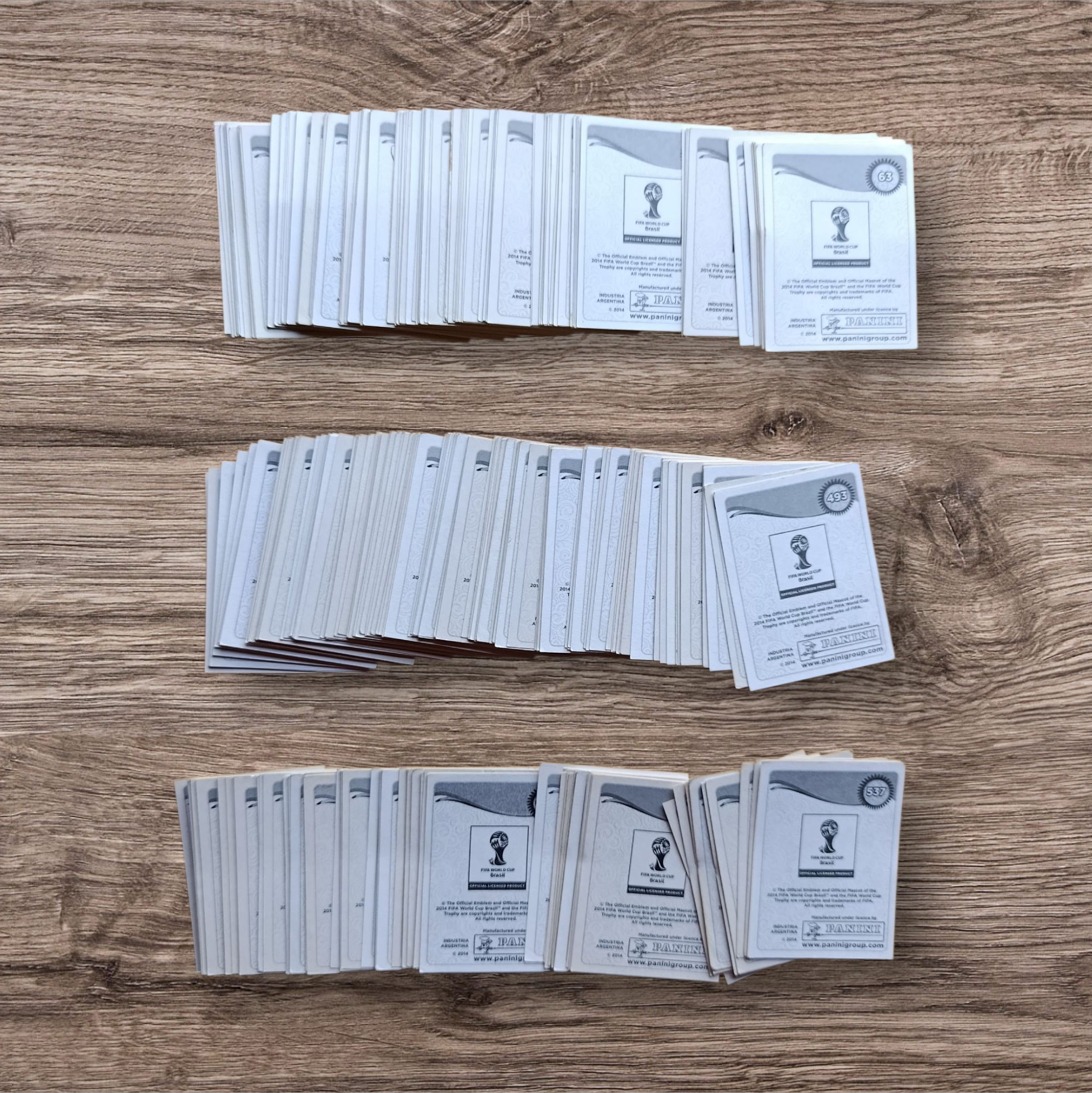 Lote 310 figuritas sin repetir Mundial Brasil 2014