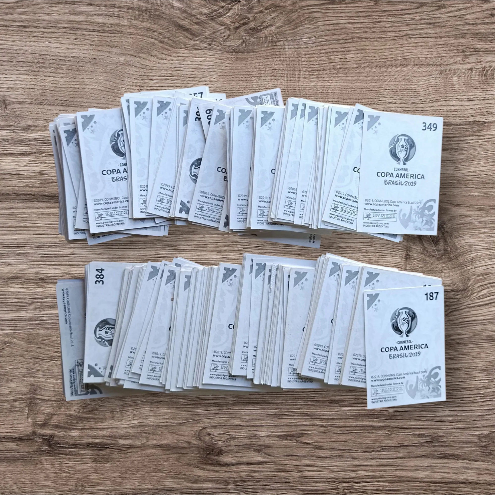Lote 320 figuritas sin repetir Copa América Brasil 2019
