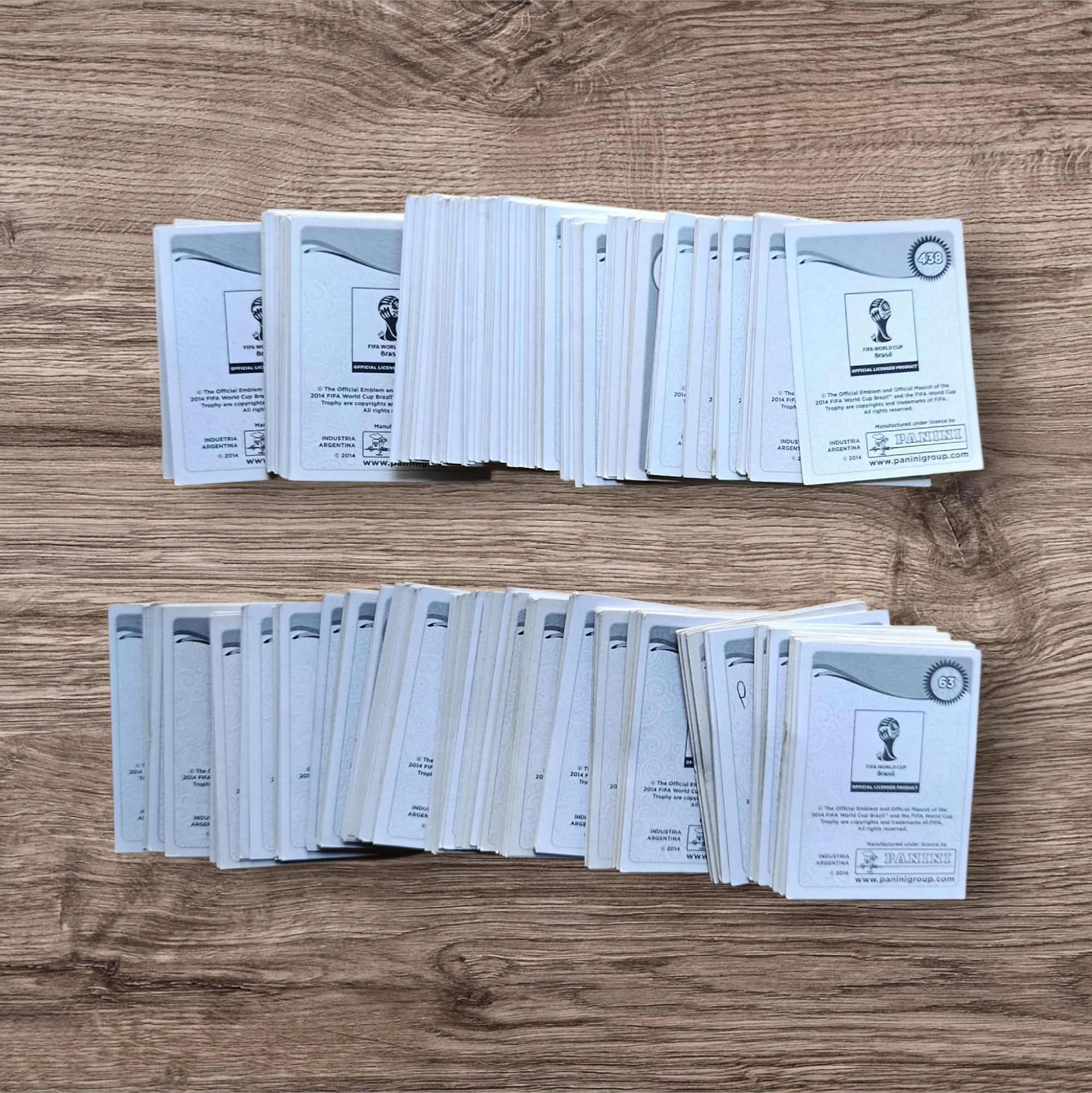 Lote 310 figuritas sin repetir Mundial Brasil 2014