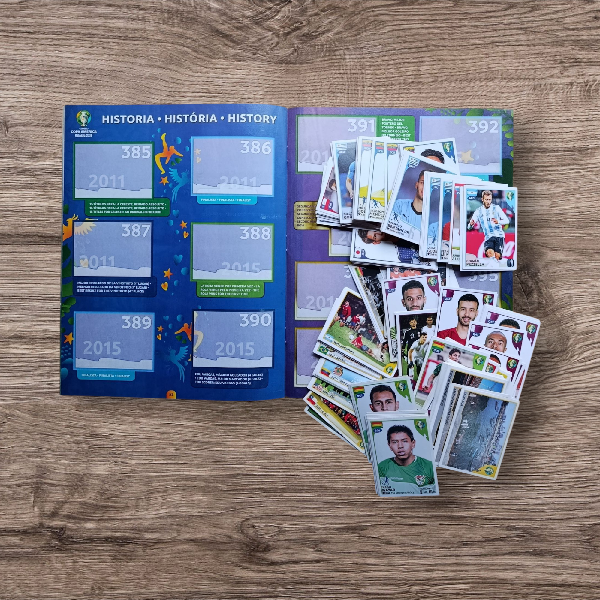 Álbum + 294 figuritas sin repetir Copa América 2019