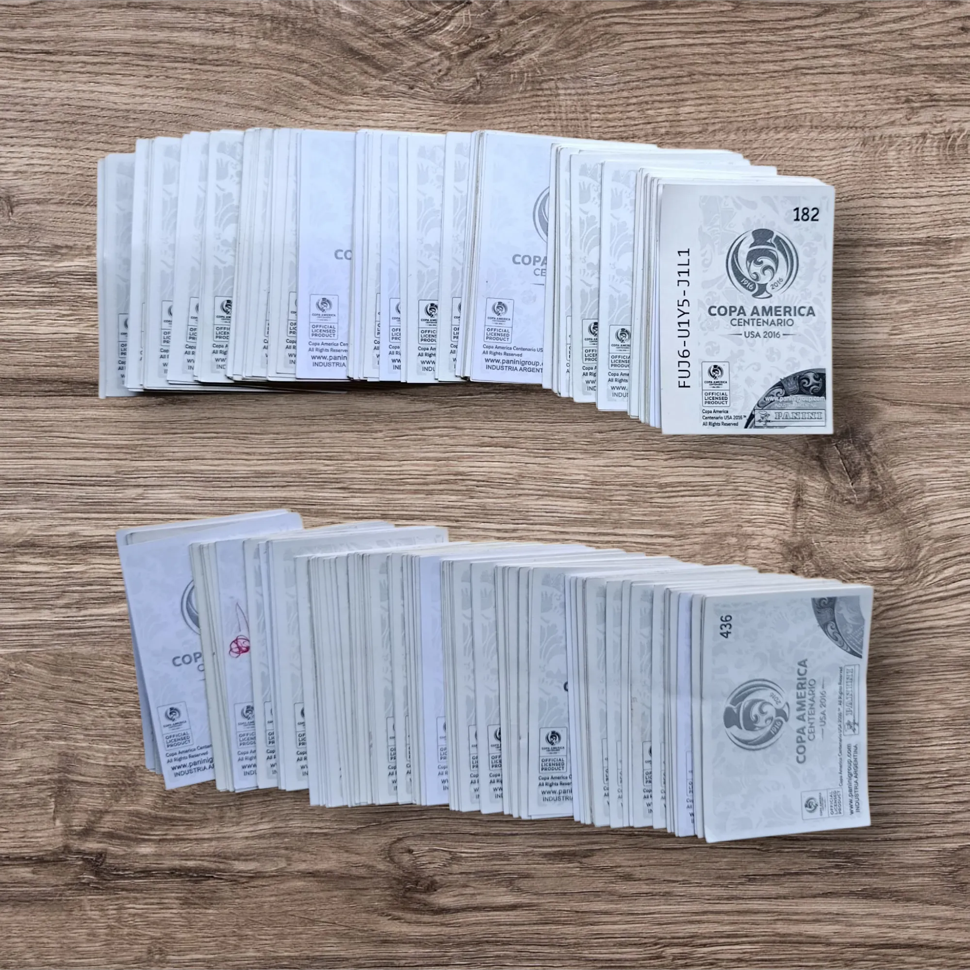 Lote 233 figuritas sin repetir Copa América Centenario