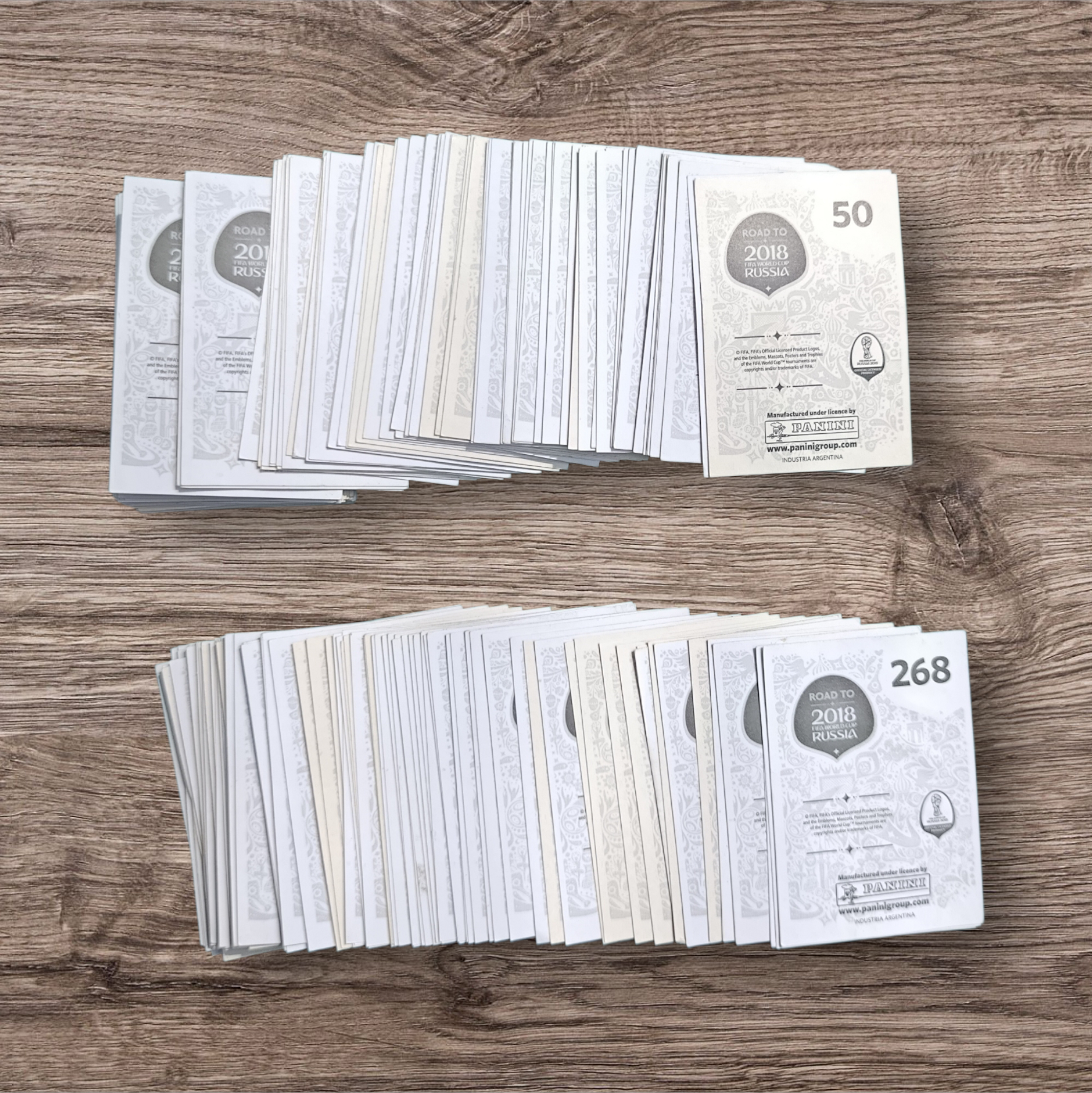 Lote 212 figuritas sin repetir Road to Rusia 2018