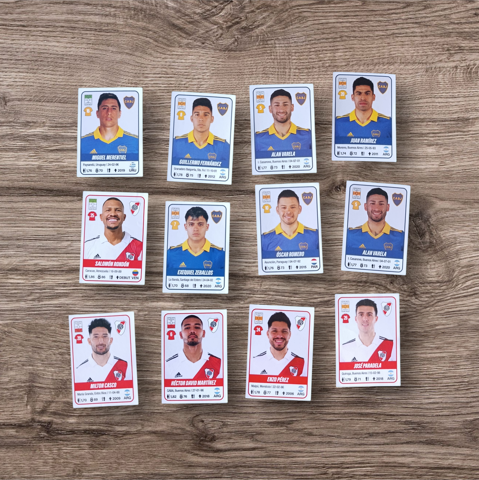 Lote 12 figuritas sin repetir Boca/River
