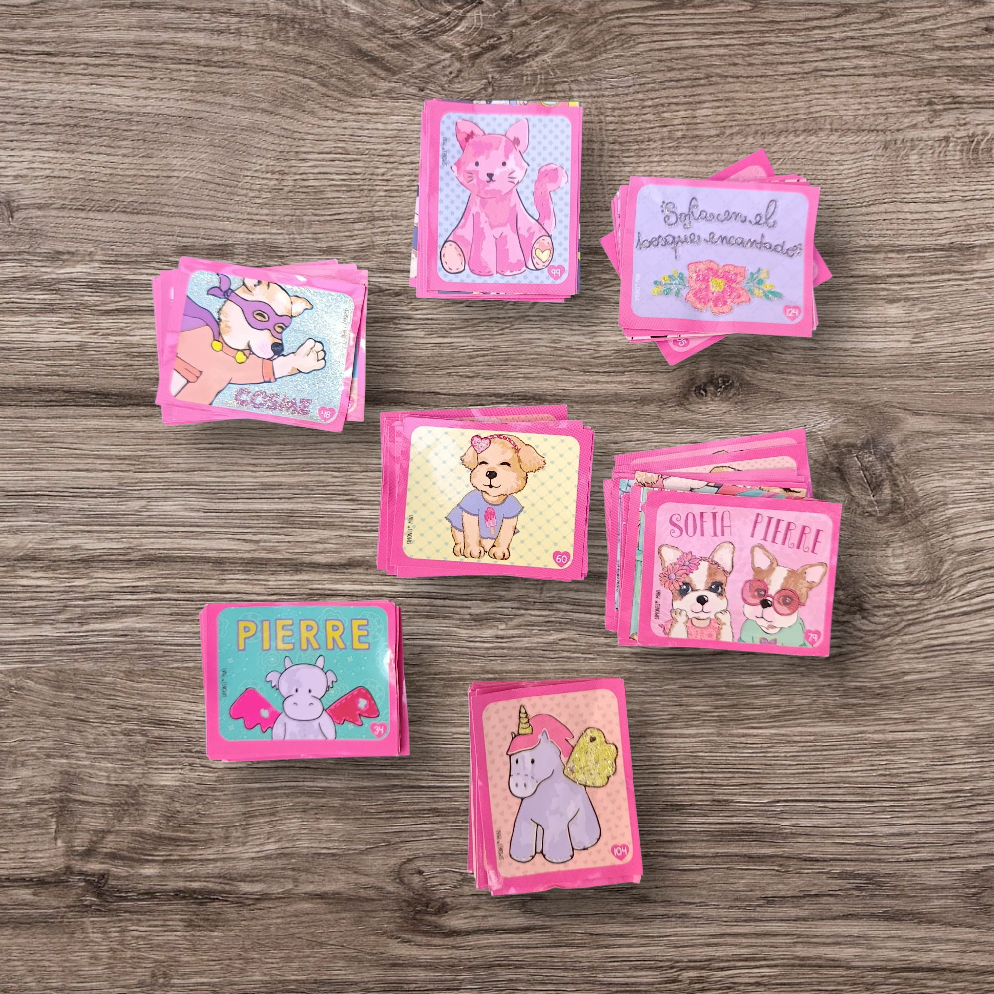 Lote 89 figuritas sin repetir Simones Mini