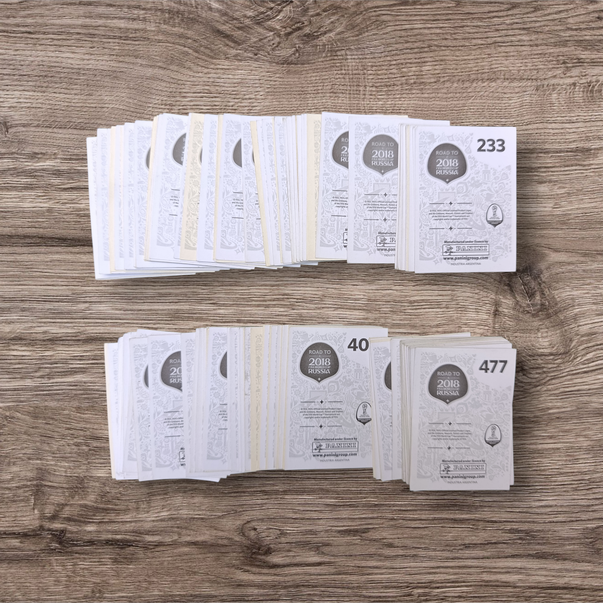 Lote 202 figuritas sin repetir Road to Rusia 2018