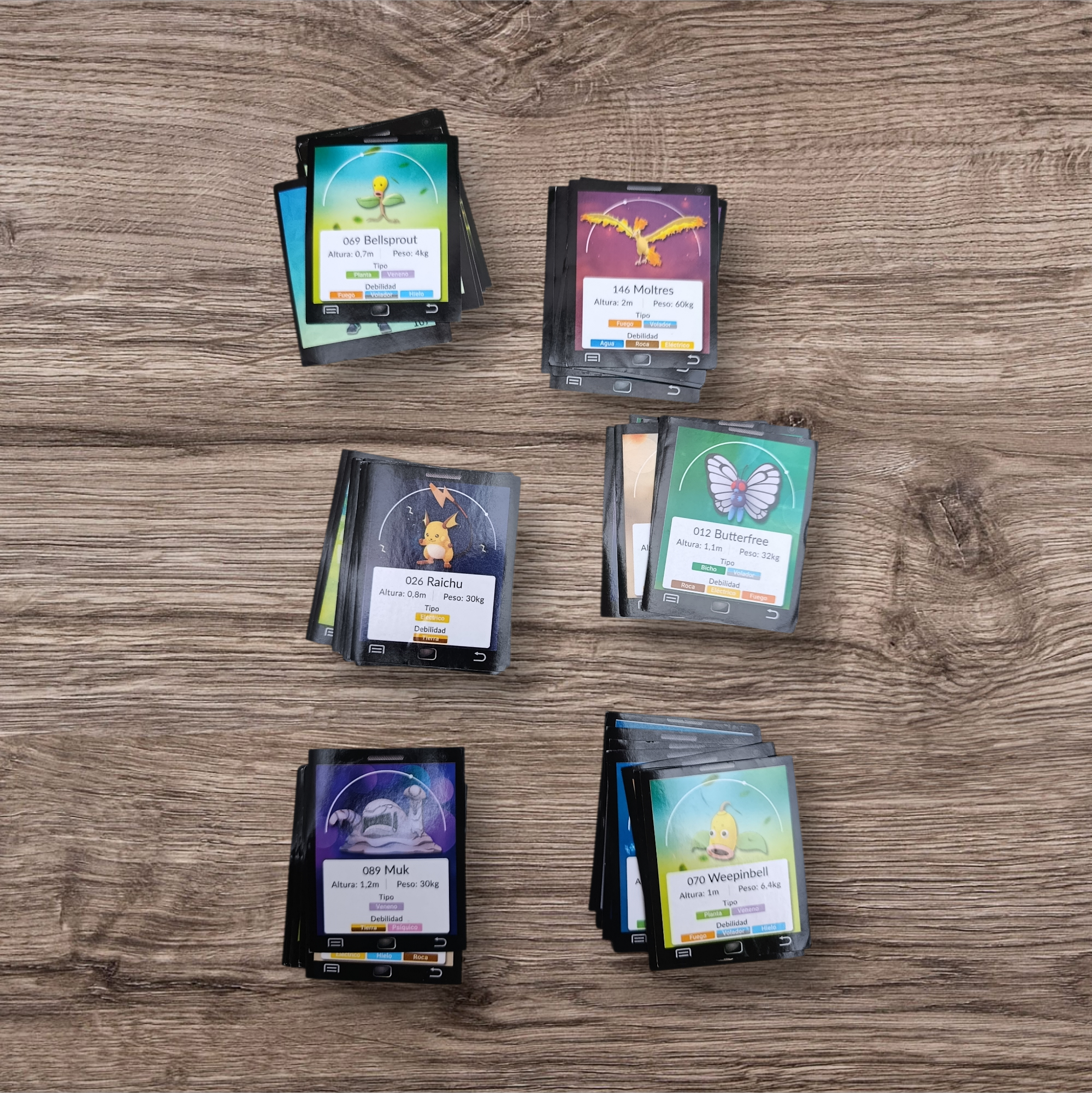 Lote 56 figuritas sin repetir Pokemon Go