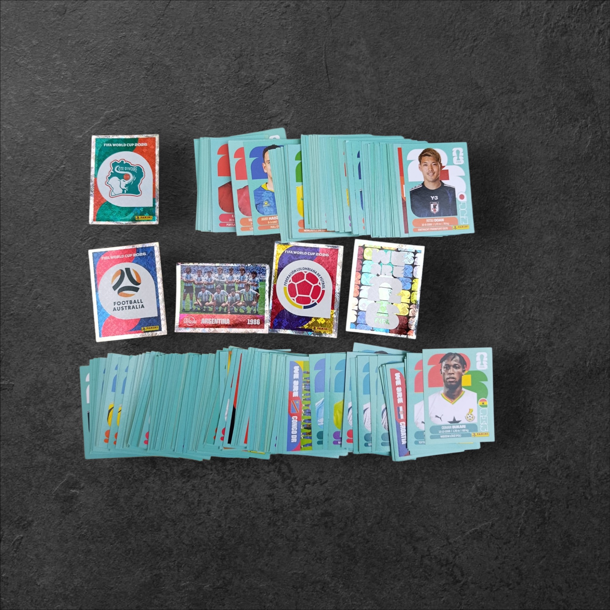 Gran Lote de 287 Figuritas Mundial 2026 (Panini) Sin Repetir