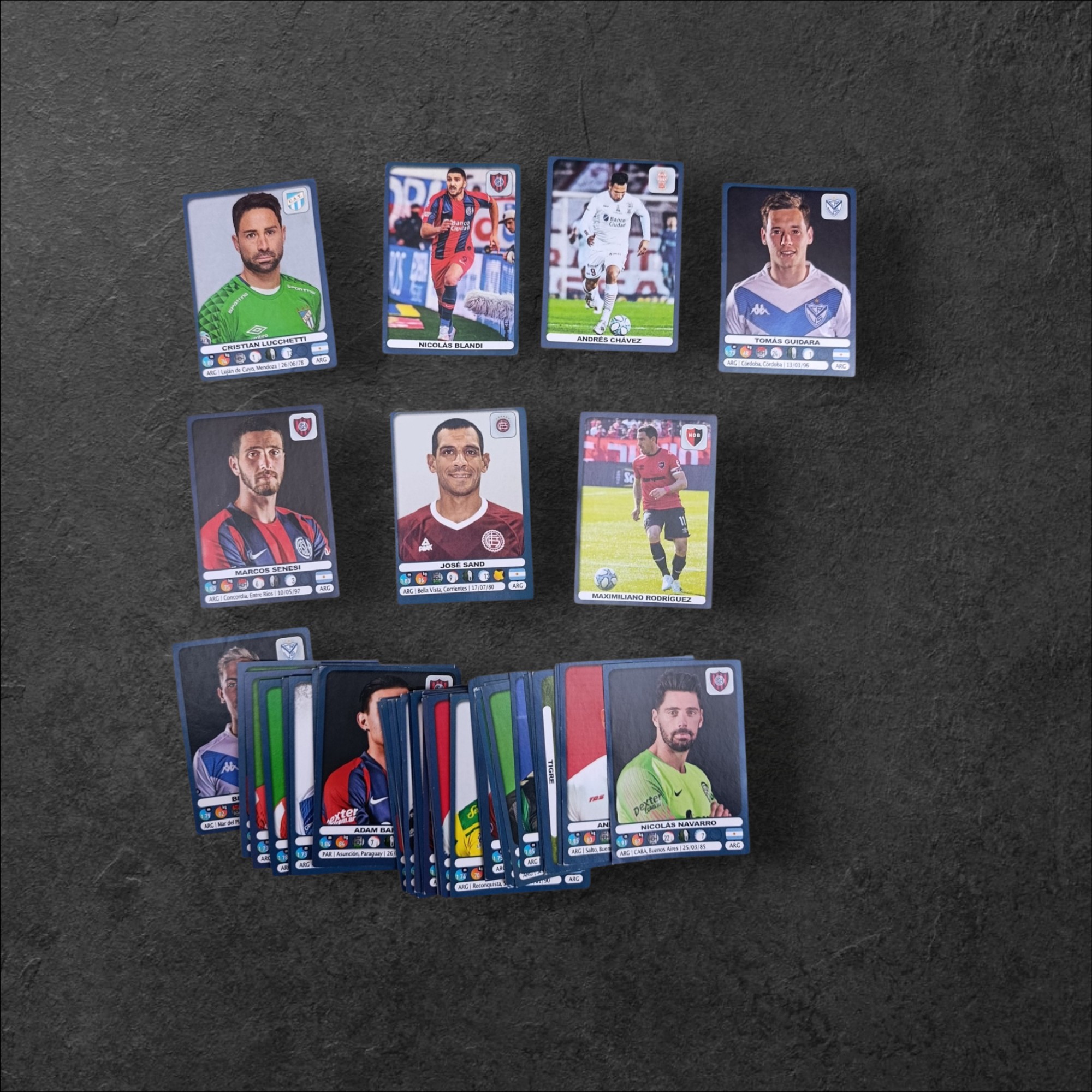 Lote de 51 Figuritas Fútbol Argentino Superliga 2019-2020 (Panini) Sin Repetir