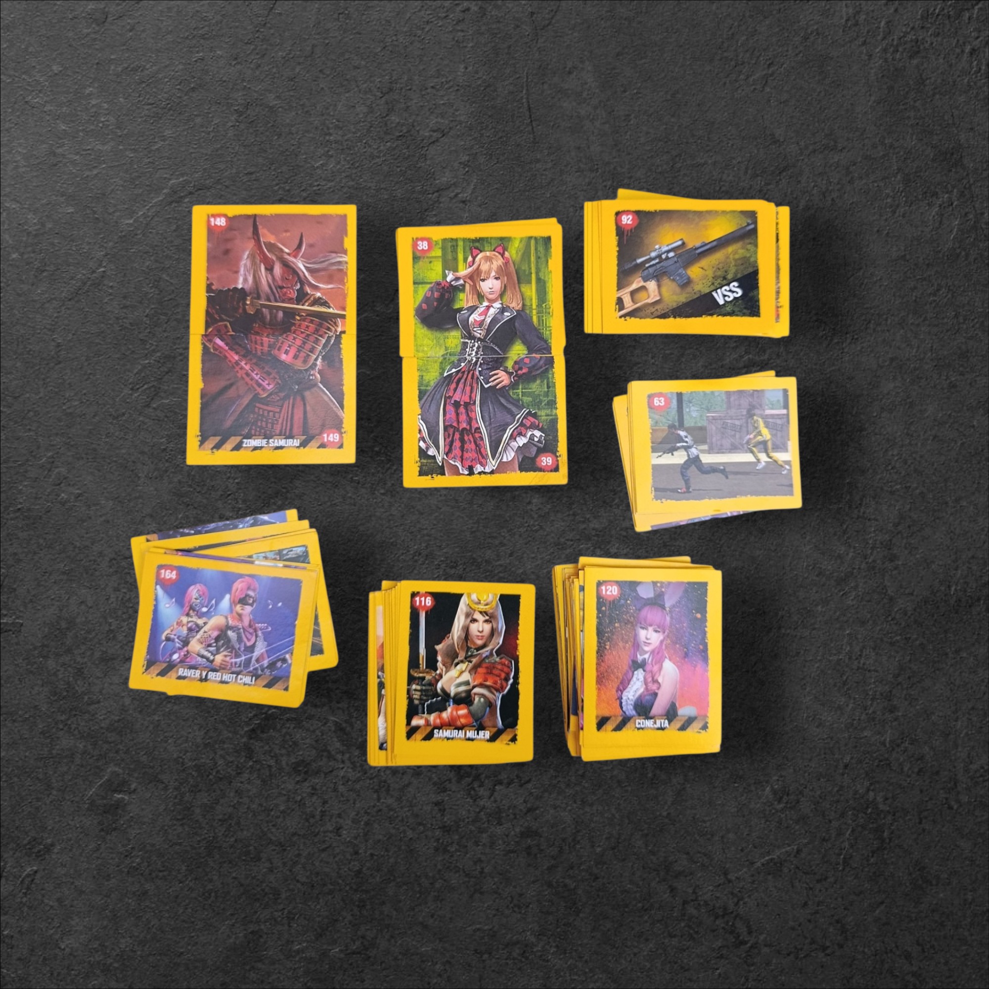 Lote de 158 Figuritas de Free Fire Sin Repetir
