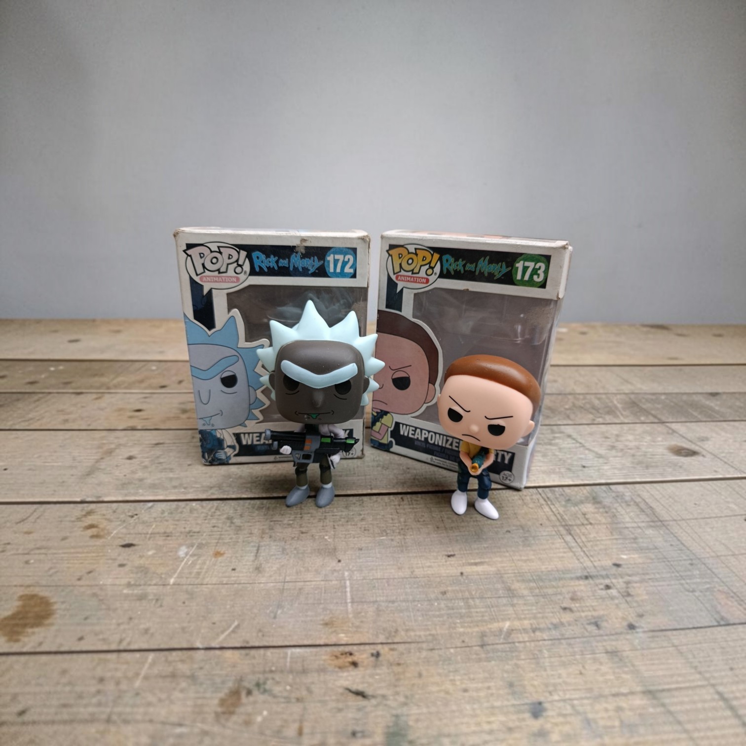 Lote de 2 Figuras Cabezonas de Rick and Morty Estilo Funko Pop