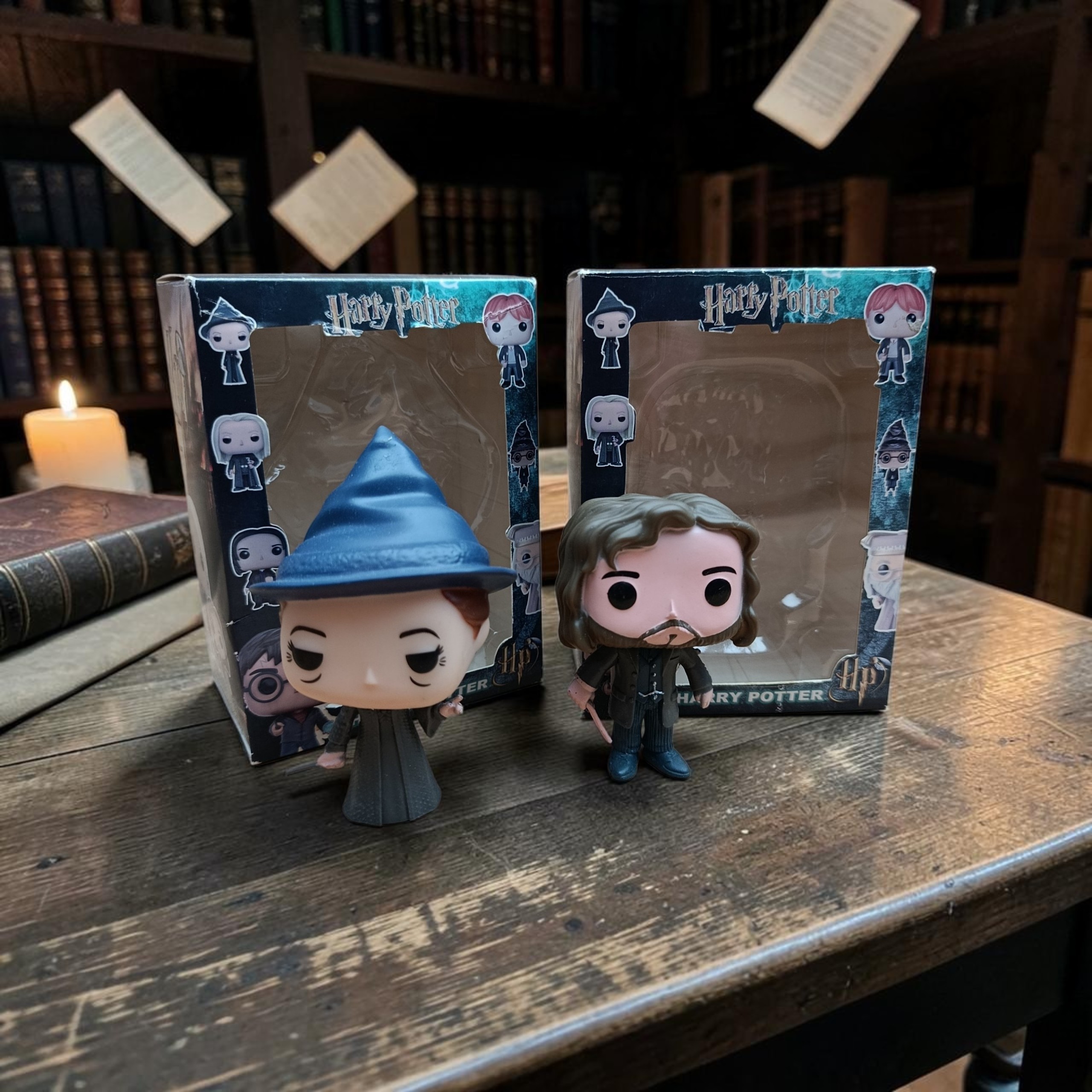 Lote de 2 Figuras Cabezonas de Harry Potter Estilo Funko Pop
