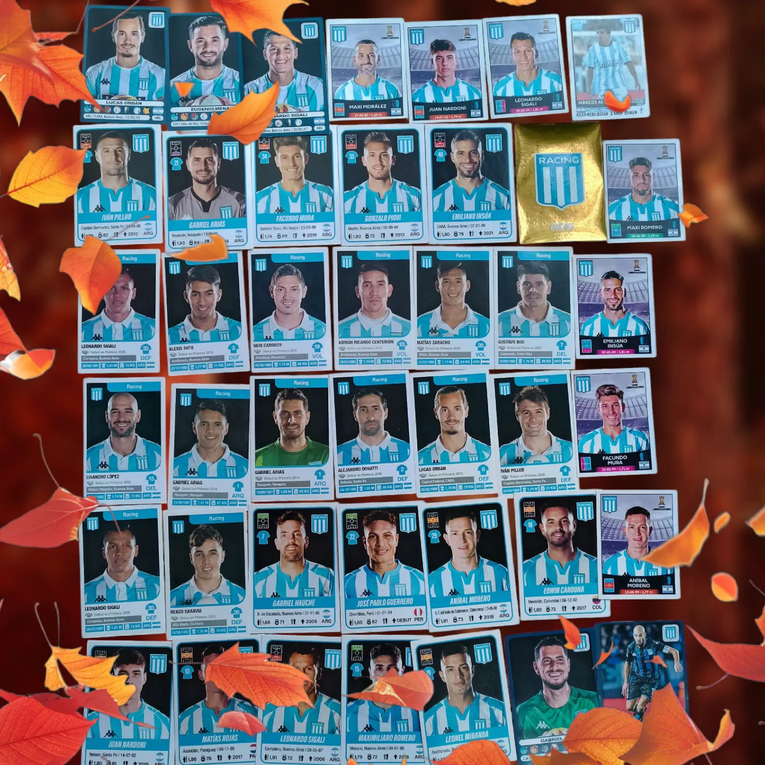 Lote 42 figuritas Racing Club de Avellaneda