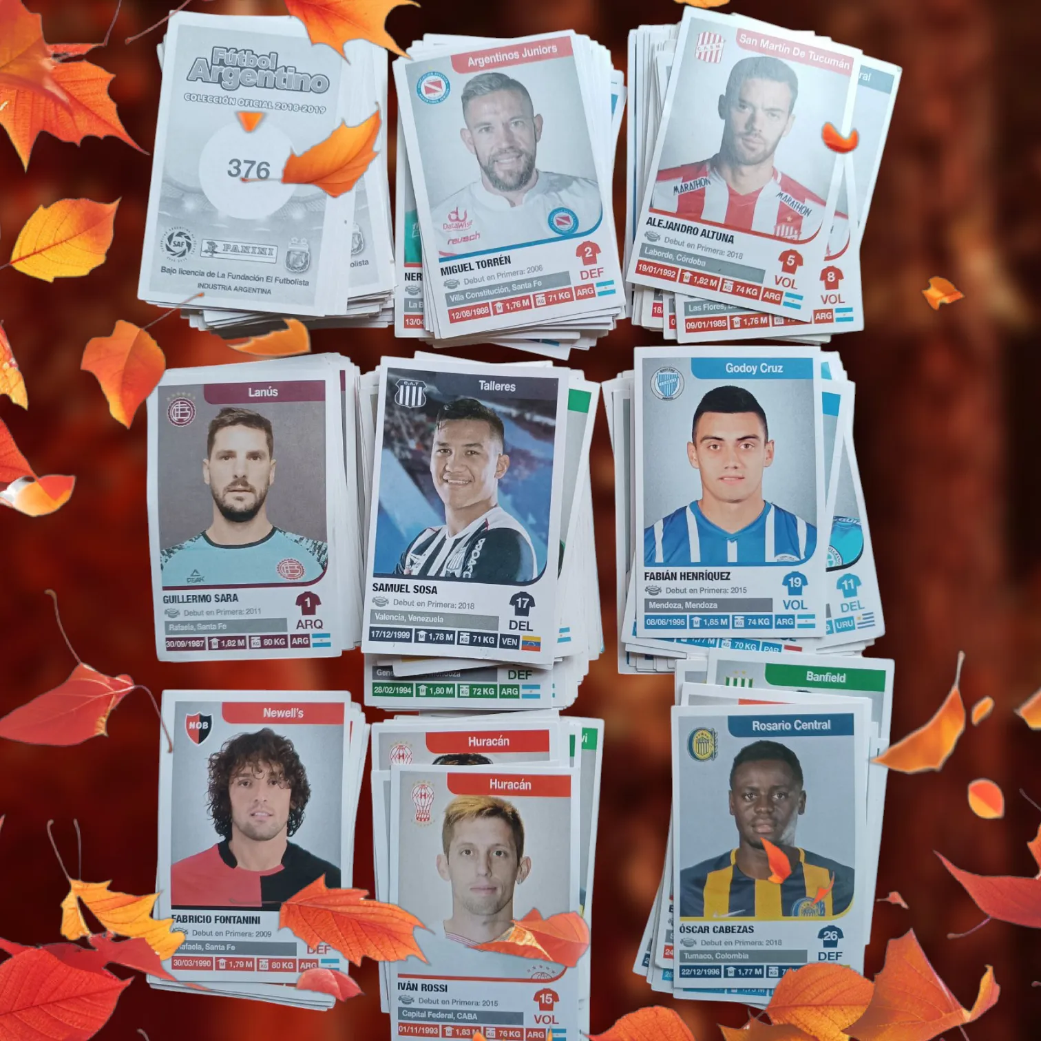 Súper lote 269 figuritas Fútbol Argentino 2018-2019