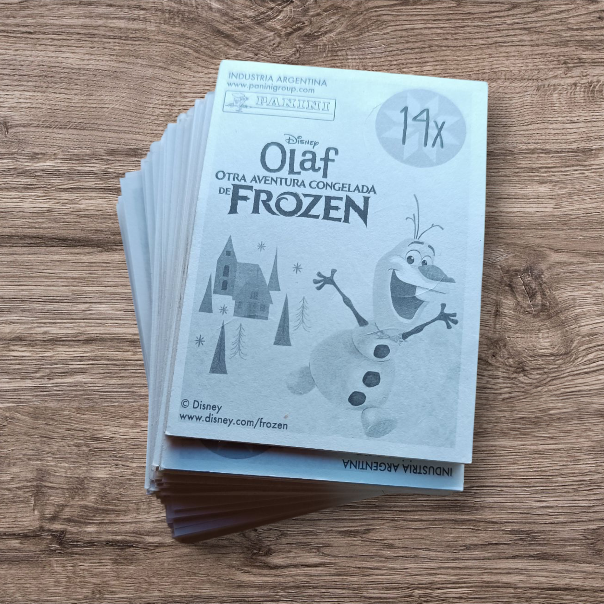 Lote 119 figuritas sin repetir Olaf Frozen de Panini