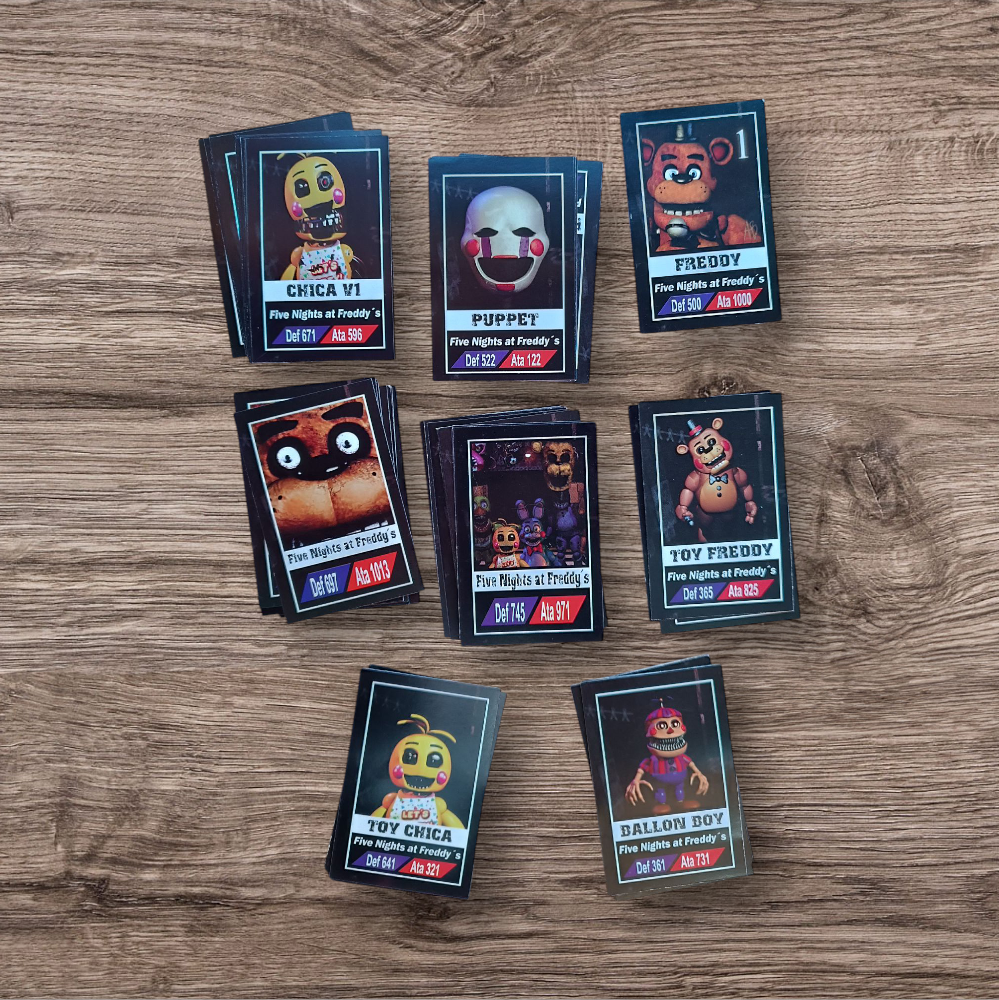 Lote 60 cartas Five nights at Freddy's