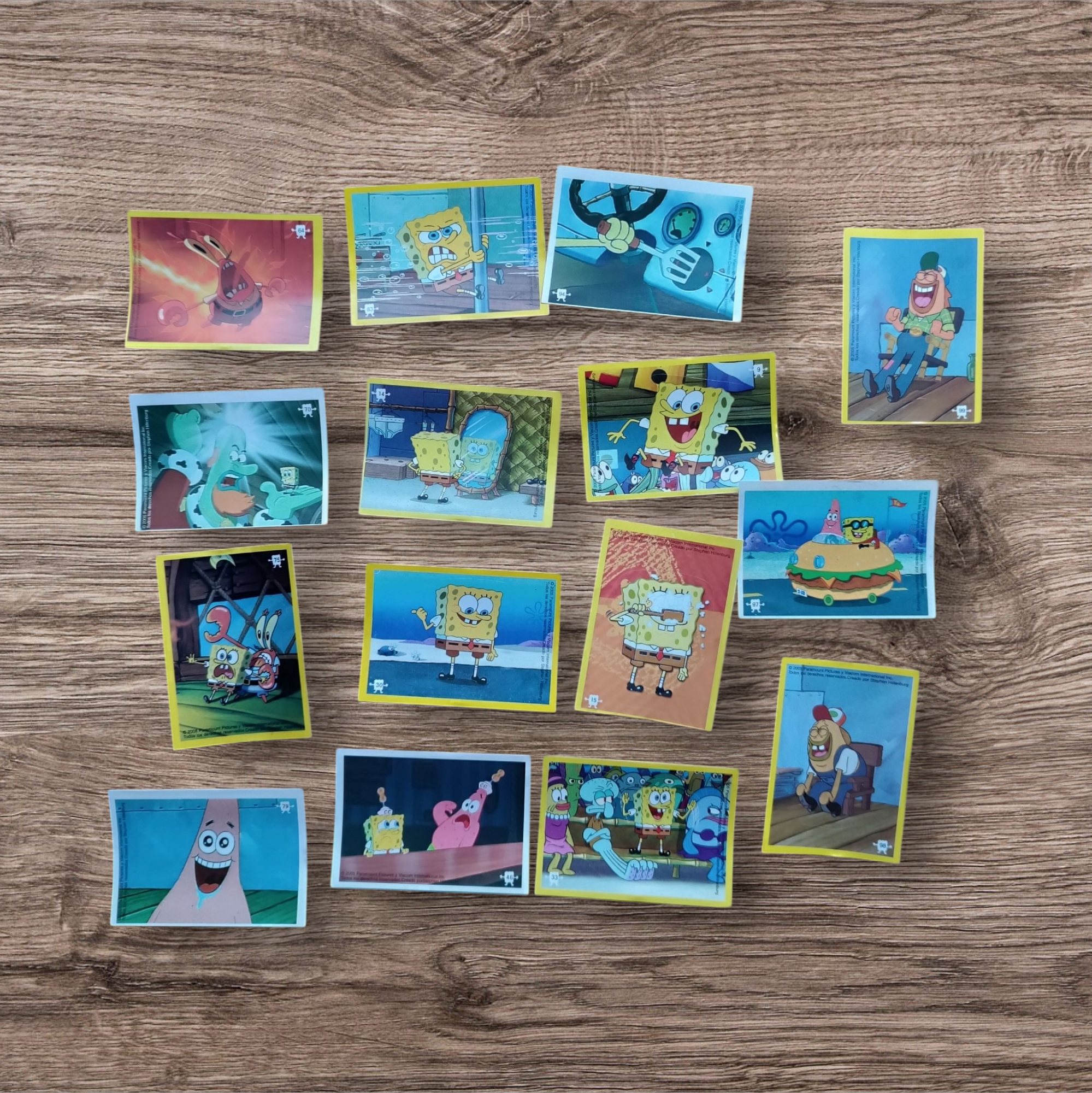 Lote 15 figuritas sin repetir Bob Esponja