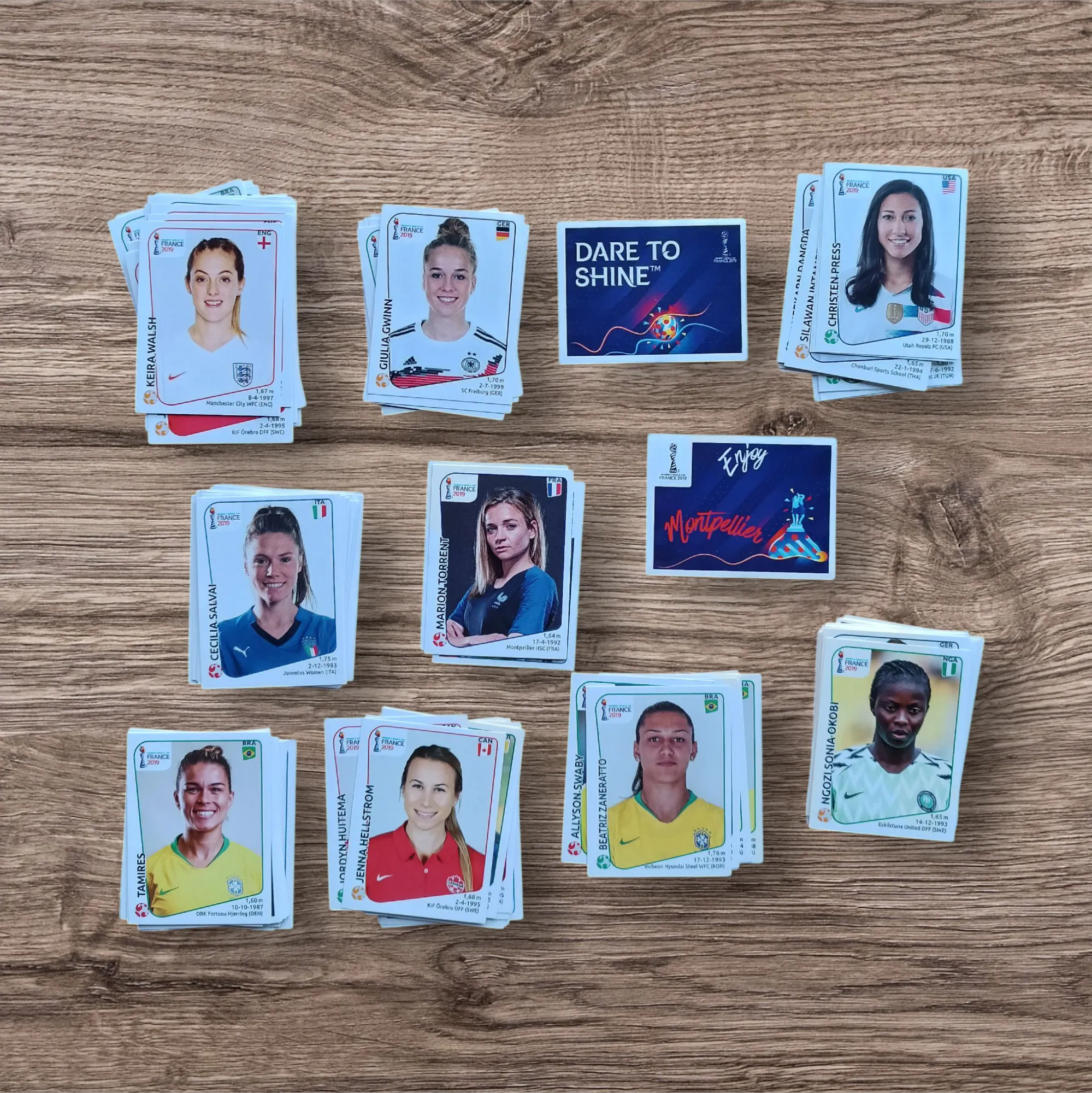 Lote 161 figuritas World Women Cup France 2019