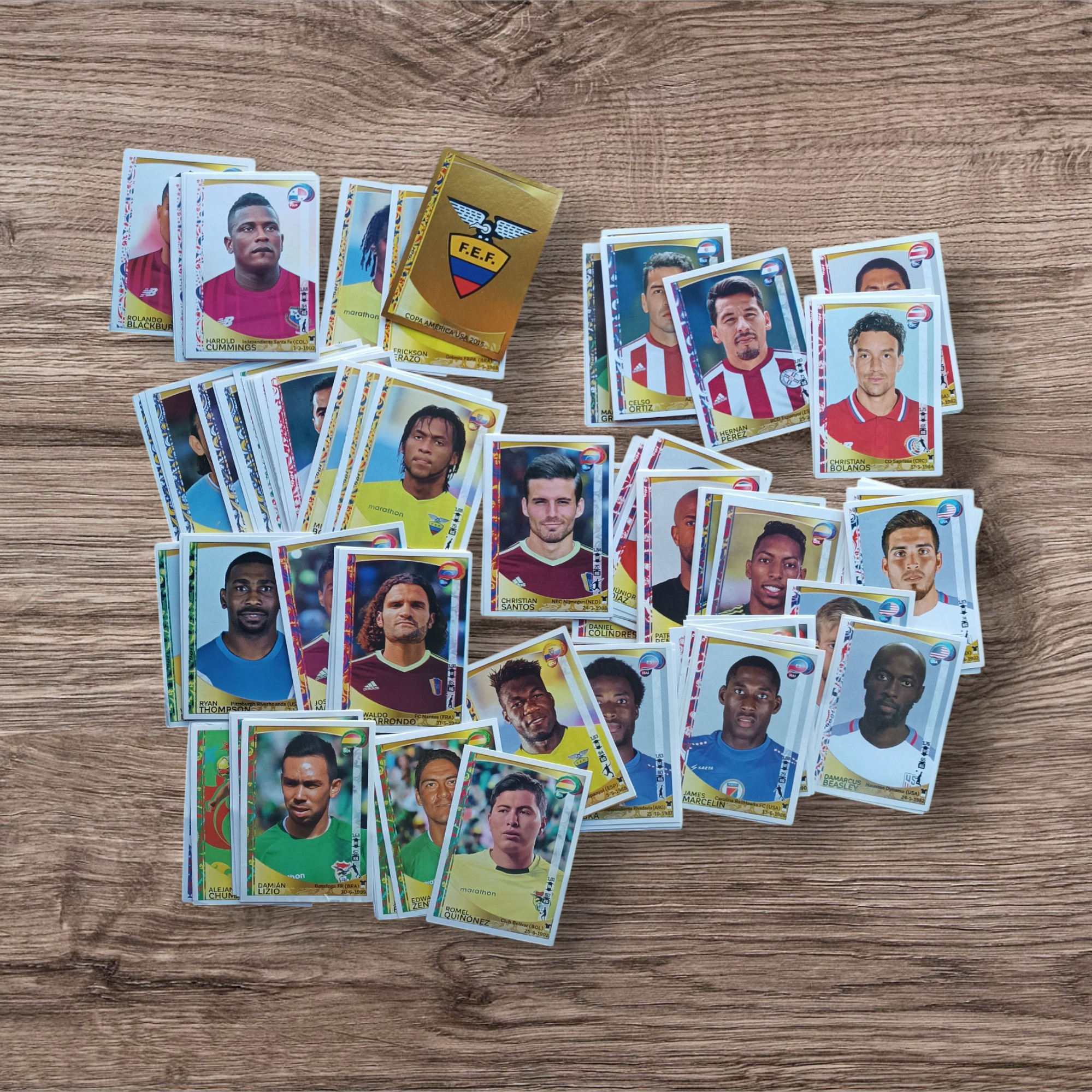 Lote 145 figuritas sin repetir Copa América 2016 Centenario