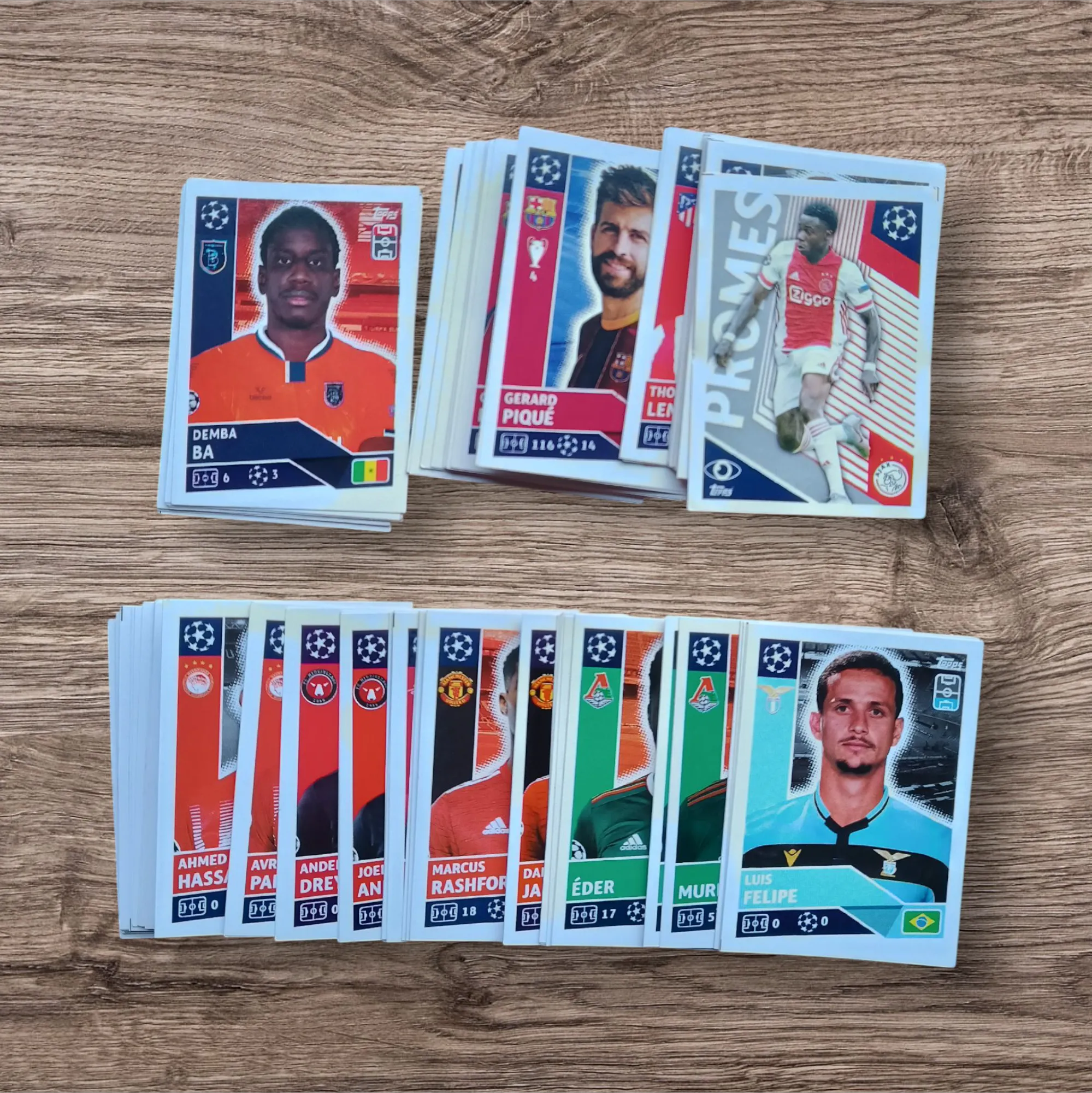 Lote 89 figuritas sin repetir Champions League 2020/21