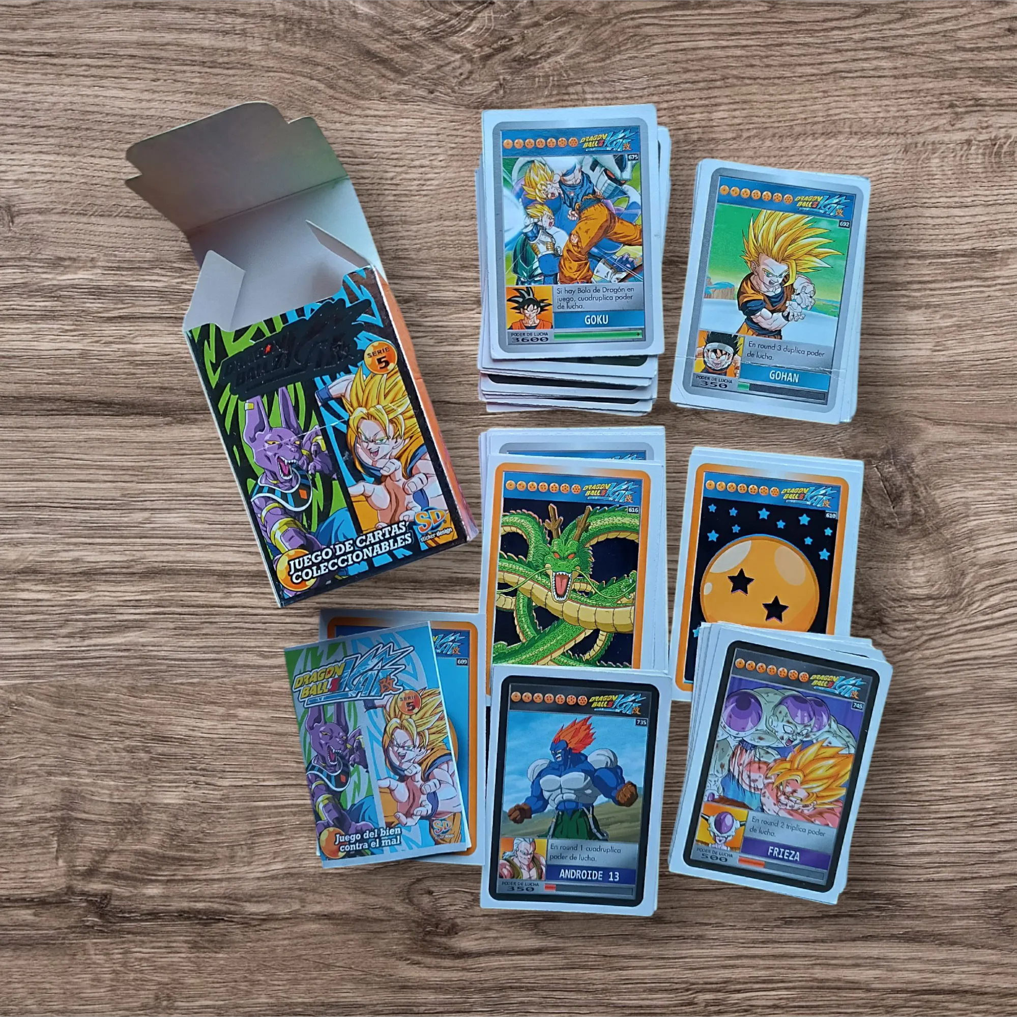 Lote 80 cartas sin repetir Dragón Ball Z serie 5