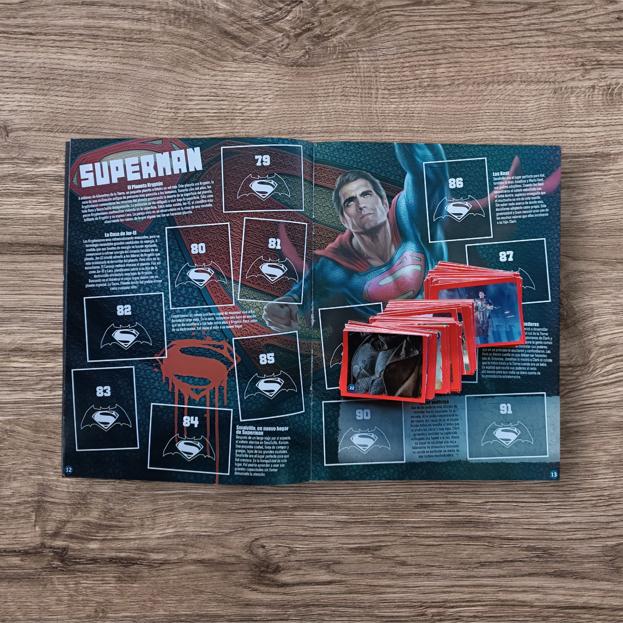 Álbum + 162 figuritas sin repetir Batman vs Superman