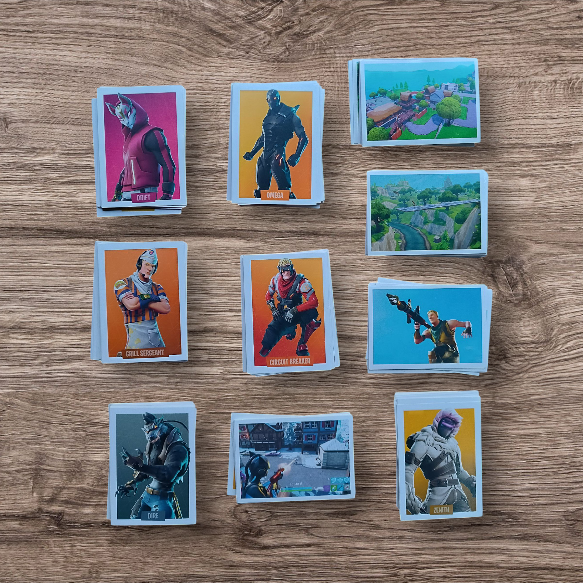 Lote 196 figuritas sin repetir Fortnite, de Panini