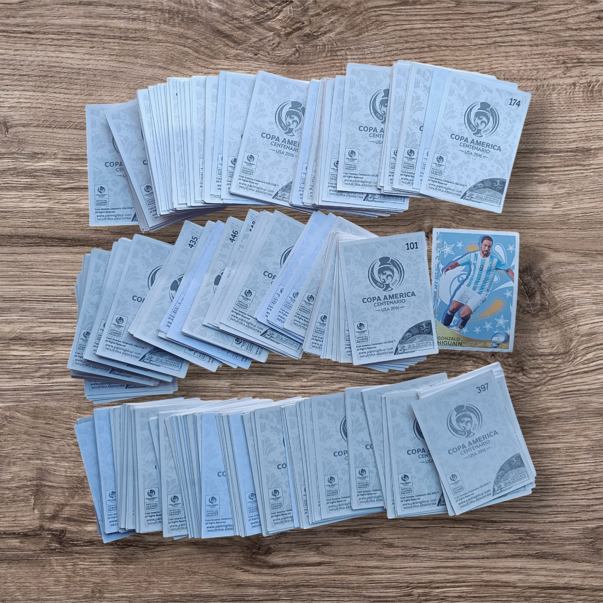 Lote 334 figuritas sin repetir Copa América Centenario 2016