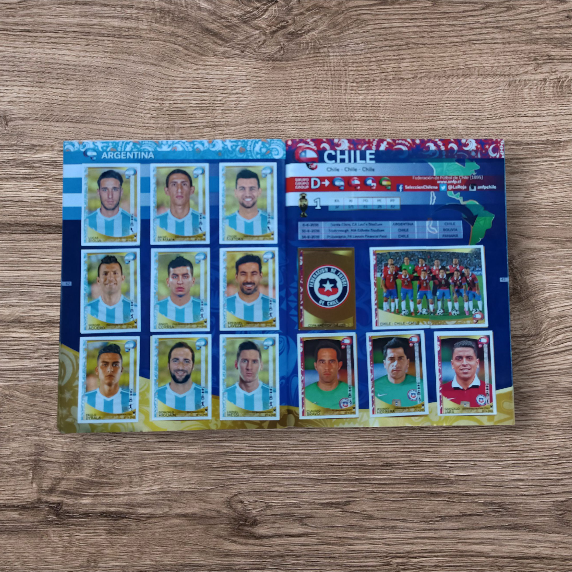 Álbum completo Copa América Centenario 2016